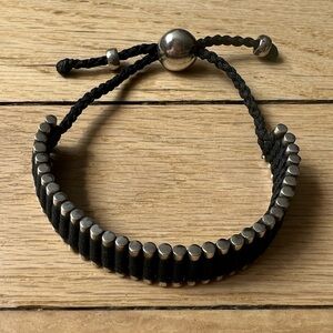 Links of London Black and Silver Friendship Bracelet